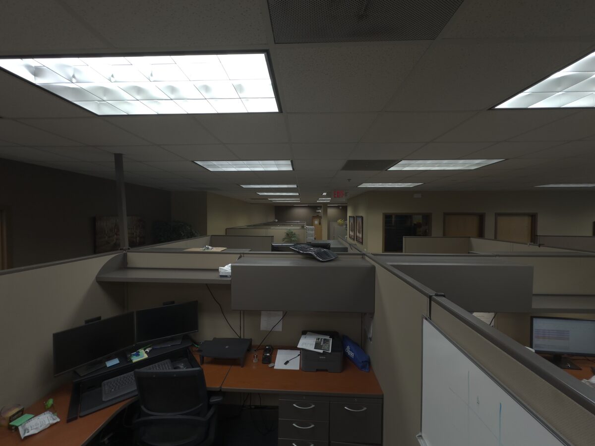 Tenant office build-out with cubicles and workstations